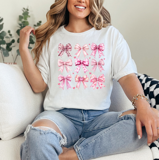 'PINK BOW' TEE