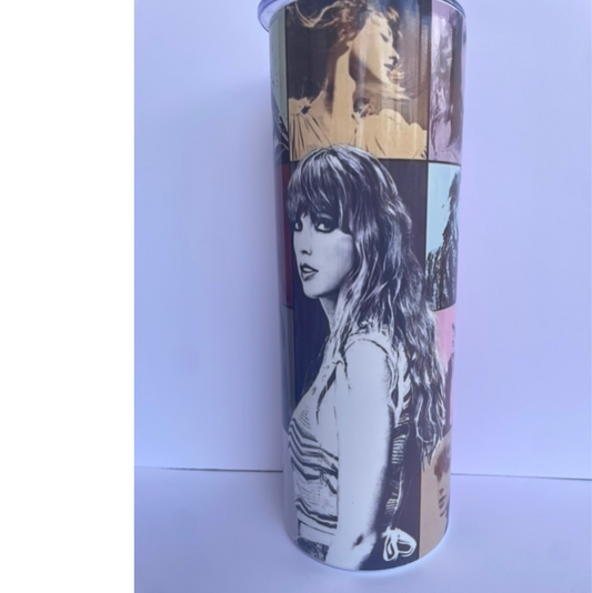 'PRE-MADE TAYLOR SWIFT' METAL TUMBLER
