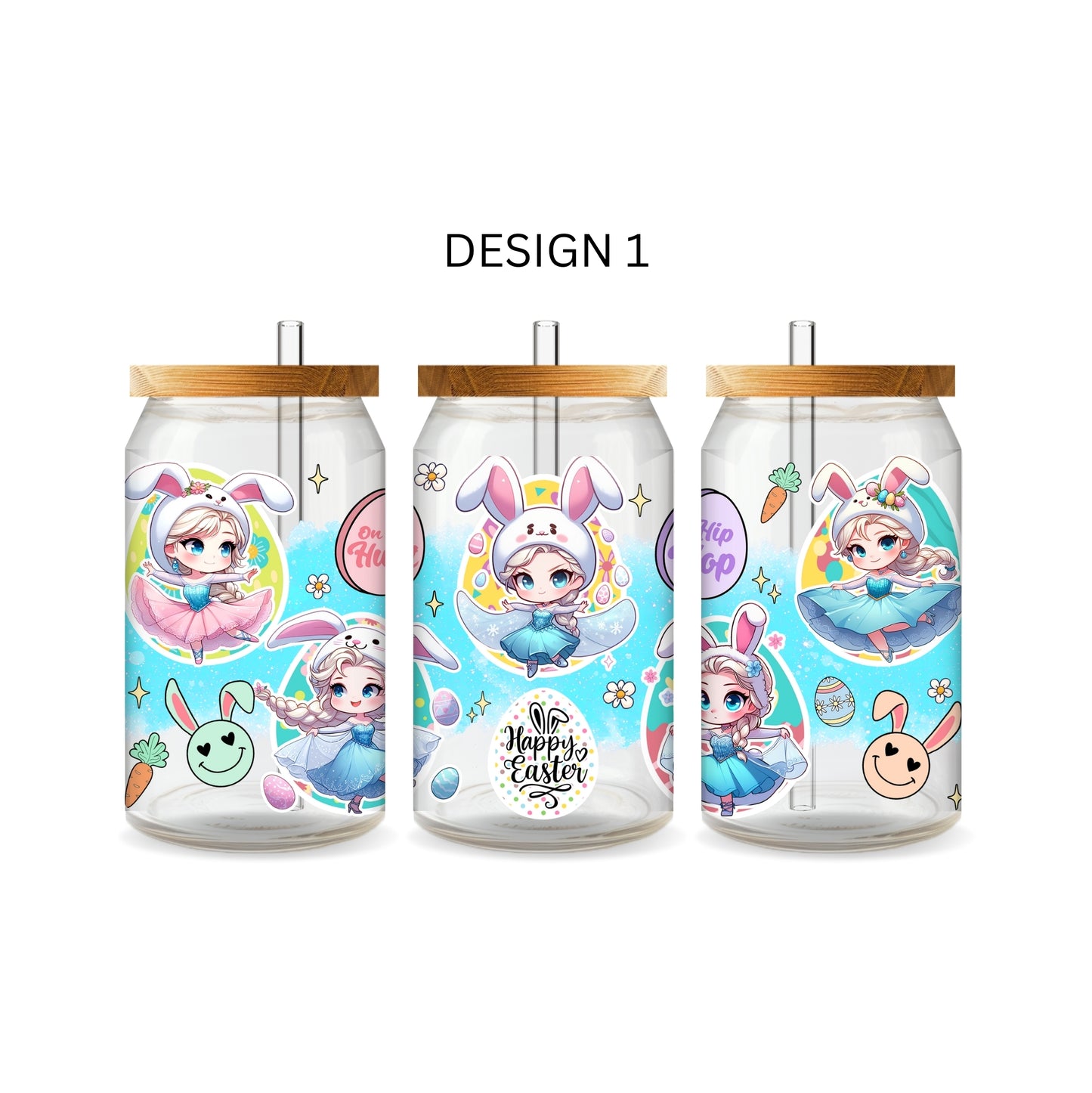 'EASTER SNOWGLOBES AND GLASS LIBBEY CUPS'