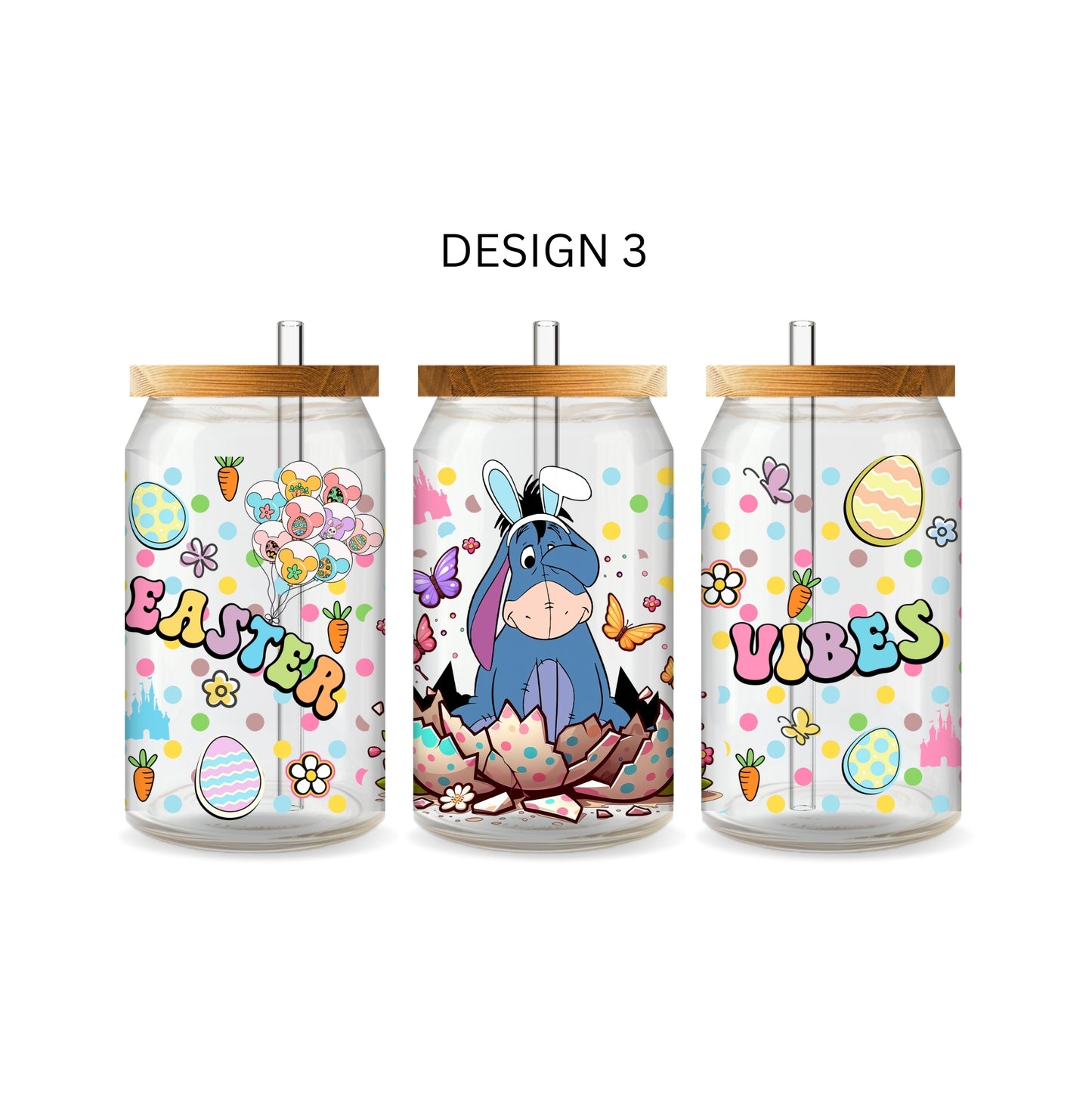 'EASTER SNOWGLOBES AND GLASS LIBBEY CUPS'