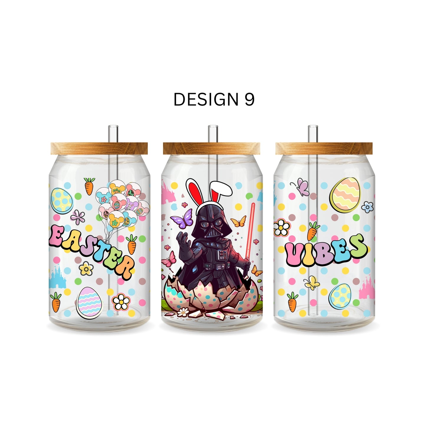 'EASTER SNOWGLOBES AND GLASS LIBBEY CUPS'