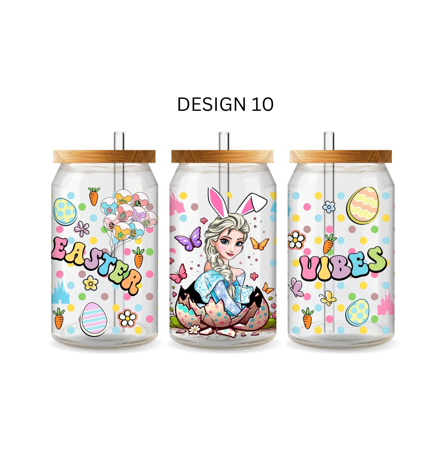 'EASTER SNOWGLOBES AND GLASS LIBBEY CUPS'