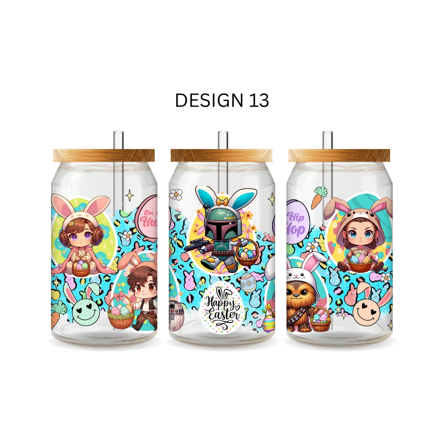 'EASTER SNOWGLOBES AND GLASS LIBBEY CUPS'