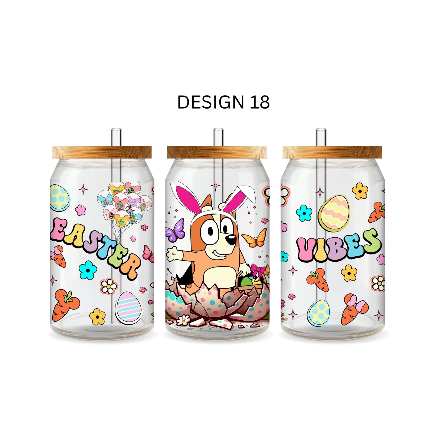 'EASTER SNOWGLOBES AND GLASS LIBBEY CUPS'