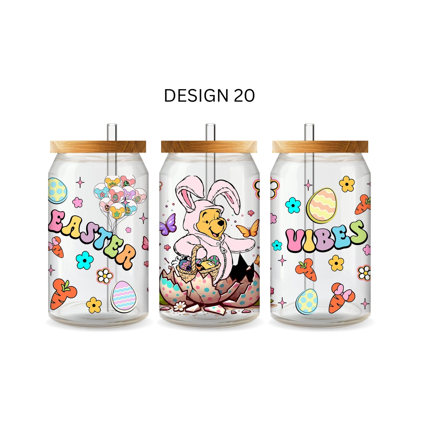 'EASTER SNOWGLOBES AND GLASS LIBBEY CUPS'