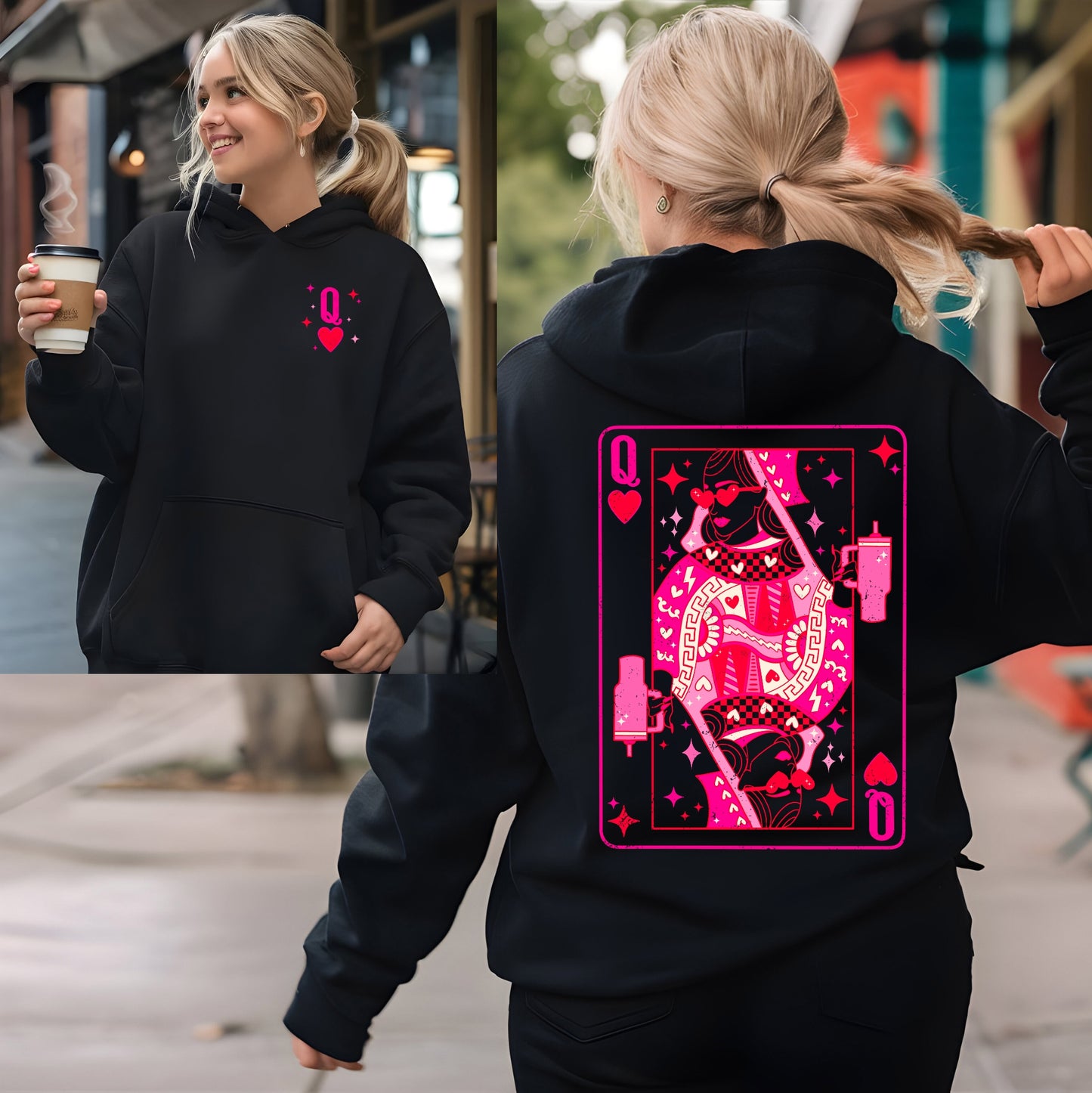 'QUEEN OF HEARTS' HOODIE