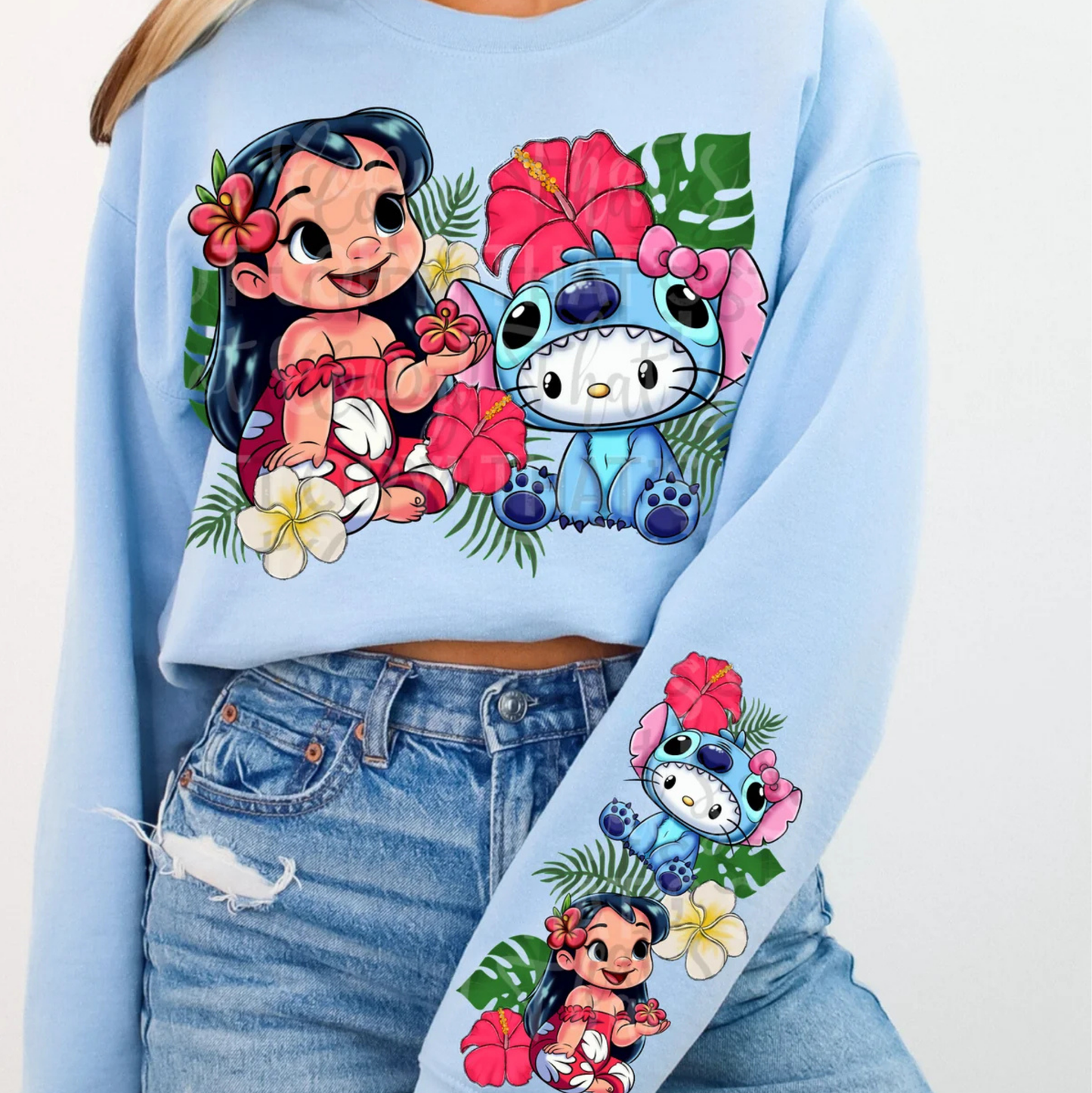 CUSTOM ADULT JUMPER OR T-SHIRT - LILO & STITCH