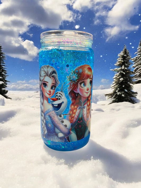 'FROZEN' 16OZ ACRYLIC SNOW-GLOBE TUMBLER