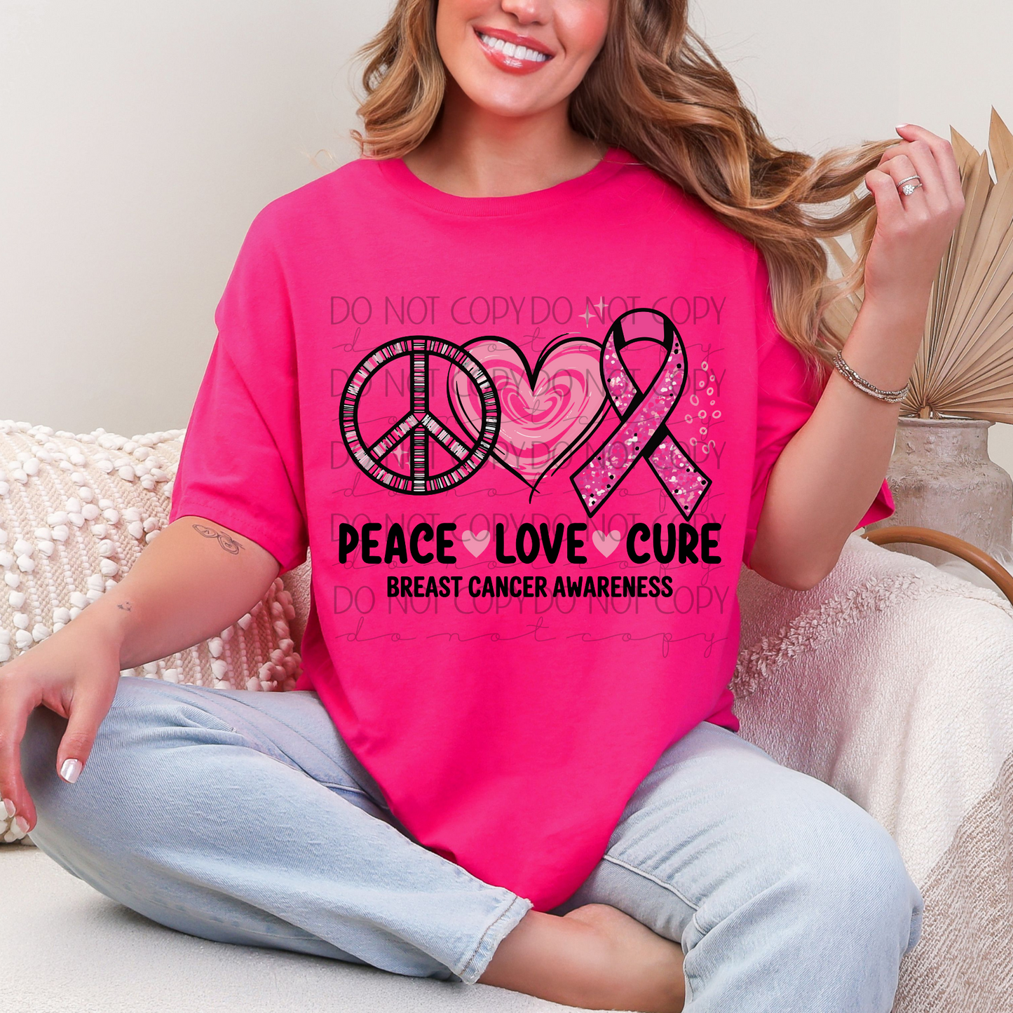 PEACE - BREAST CANCER AWARENESS TEE
