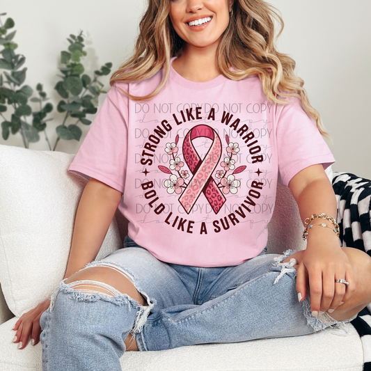 WARRIOR - BREAST CANCER AWARENESS TEE