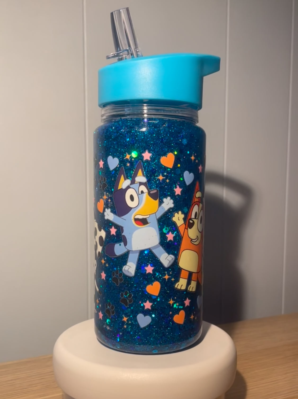 'CUSTOM' 10OZ (300MLS) KIDS WATER BOTTLE SNOW-GLOBE