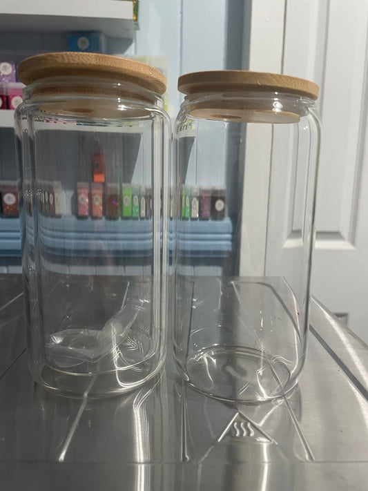20oz glass snowgloble - no handle